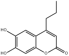 6,7-二羟基-4-丙基-2H-苯并吡喃-2-酮 结构式