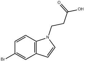 3-(5-溴-1H-吲哚-1-基)丙酸 结构式