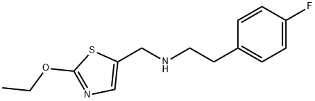 N-[(2-乙氧基-1,3-噻唑-5-基)甲基]-2-(4-氟苯基)乙胺盐酸盐 结构式