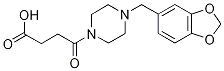 4-(4-(苯并[D][1,3]二氧戊环-5-基甲基)哌嗪-1-基)-4-氧代丁酸 结构式