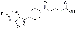 5-[4-(6-氟-1,2-苯异恶唑-3-基)哌啶-1-基]-5-氧代戊酸 结构式