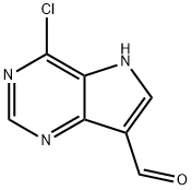 4-Chloro-5H-pyrrolo[3,2-d]pyrimidine-7-carbaldehyde 结构式