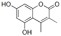 5,7-二羟基-3,4-二甲基-香豆素 结构式