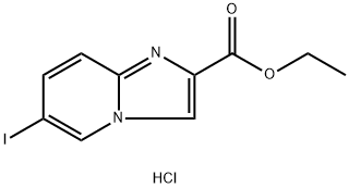 Ethyl 6-iodoimidazo[1,2-a]pyridine-2-carboxylate hydrochloride 结构式