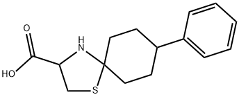 8-苯基-1-硫-4-氮杂螺环并[4.5]癸烷-3-羧酸 结构式