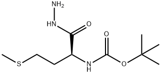 [(1S)-1-(肼基羰基)-3-(甲巯基)丙基]氨基甲酸叔丁酯 结构式