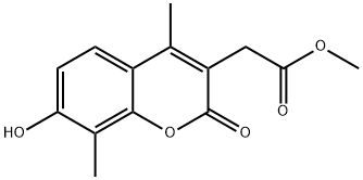 2-(7-羟基-4,8-??二甲基-2-氧代-2H-色烯-3-基)乙酸甲酯 结构式