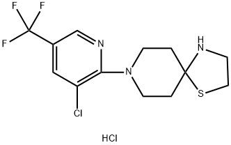 8-(3-氯-5-(三氟甲基)吡啶-2-基)-1-硫杂-4,8-二氮杂螺[4.5]癸烷盐酸盐 结构式