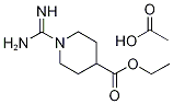 Ethyl 1-carbamimidoylpiperidine-4-carboxyate acetate 结构式