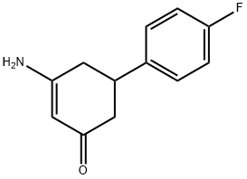 3-氨基-5-(4-氟苯基)环己-2-烯-1-酮 结构式