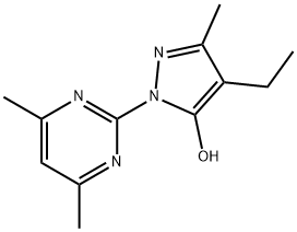 1-(4,6-二甲基嘧啶-2-基)-4-乙基-3-甲基-1H-吡唑-5-醇 结构式