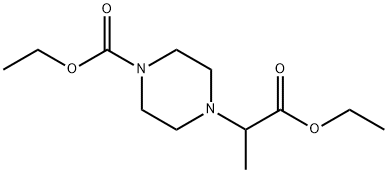 4-(2-乙氧基-1-甲基-2-氧代乙基)哌嗪-1-甲酸乙酯 结构式