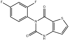 3-(2,4-二氟苯基)-1H-噻吩并[2,3-E]嘧啶-2,4-二酮 结构式