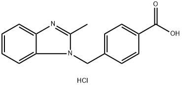 4-[(2-甲基-1H-苯并咪唑-1-基)甲基]苯甲酸盐酸盐 结构式