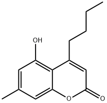 4-丁基-5-羟基-7-甲基-2H-苯并吡喃-2-酮 结构式