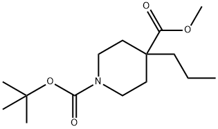 1-叔丁基4-甲基4-正丙基哌啶-1,4-二羧酸酯 结构式