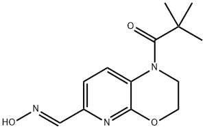 (E)-1-新戊酰-2,3-二氢-1H-吡啶并[2,3-B][1,4]噁嗪-6-甲醛肟 结构式