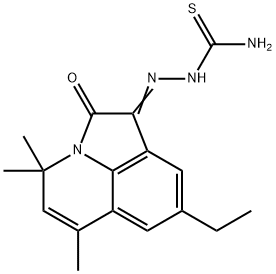 (1E)-8-Ethyl-4,4,6-trimethyl-4H-pyrrolo[3,2,1-ij]-quinoline-1,2-dione 1-thiosemicarbazone 结构式