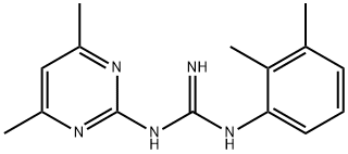 N-(2,3-二甲基-苯基)-N'-(4,6-二甲基-嘧啶-2-基)-胍 结构式