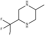 2-Methyl-5-(trifluoromethyl)piperazine (mixture of cis and trans isomers) 结构式