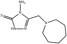 4-氨基-5-(高哌啶-1-基甲基)-4H-1,2,4-三唑-3-硫醇 结构式