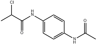 N-(4-乙酰氨基苯基)-2-氯-丙酰胺 结构式