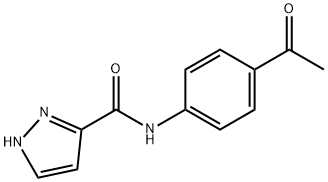 1H-吡唑-3-羧酸(4-乙酰基-苯基)-酰胺 结构式