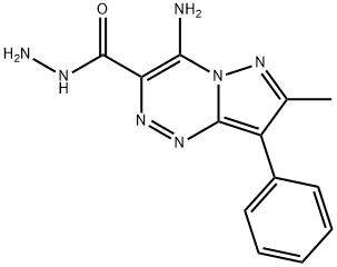 4-氨基-7-甲基-8-苯基吡唑并[5,1-C][1,2,4]三嗪-3-卡巴肼 结构式
