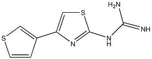 N-[4-(3-噻吩)-1,3-噻唑-2-基]胍 结构式