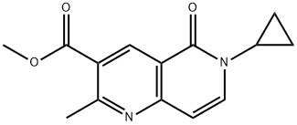 6-环丙基-2-甲基-5-氧代-5,6-二氢-(口+奈)啶-3-甲酸甲酯 结构式