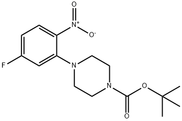 tert-Butyl 4-(5-fluoro-2-nitrophenyl)-piperazine-1-carboxylate 结构式