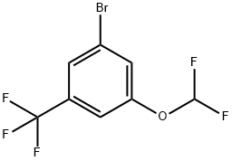 1-溴-3-(二氟甲氧基)-5-(三氟甲基)苯 结构式