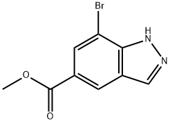 7-溴-1H-吲唑-5-甲酸甲酯 结构式