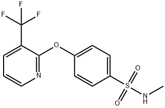 N-甲基-4-((3-(三氟甲基)吡啶-2-基)氧基)苯磺酰胺 结构式