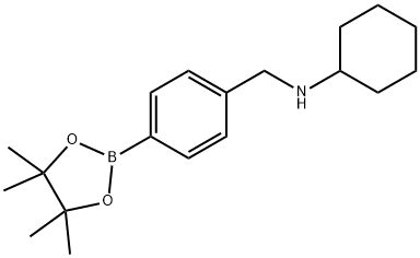 4-(Cyclohexyl)aminomethyl phenyl-boronic acid pinacol ester 结构式