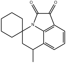 6'-甲基-5',6'-二氢螺[环己烷-1,4'-吡咯并[3,2,1-IJ]喹啉]-1',2'-二酮 结构式