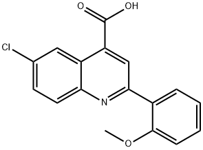 6-氯-2-(2-甲氧苯基)-喹啉-4-羧酸 结构式