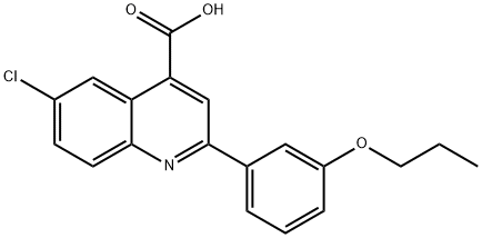 6-氯-2-(3-丙氧芬基)喹啉-4-羧酸 结构式