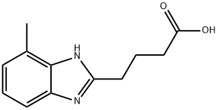 4-(4-METHYL-1H-BENZIMIDAZOL-2-YL)BUTANOIC ACID 结构式