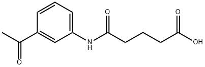 5-[(3-乙酰基苯基)氨基]-5-氧代戊酸 结构式