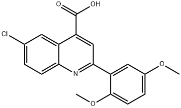 6-氯-2-(2,5-二甲氧苯基)-喹啉-4-羧酸 结构式