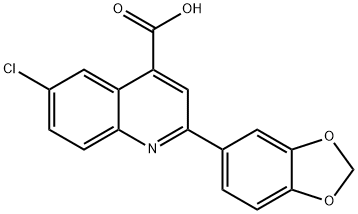 2-(1,3-苯并二唑-5-基)-6-氯-喹啉-4-羧酸 结构式