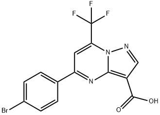 5-(4-溴苯基)-7-(三氟甲基)-3-吡唑[1,5-A]嘧啶羧酸 结构式