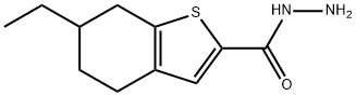 6-乙基-4,5,6,7-四氢-1-苯并噻吩-2-卡巴肼 结构式