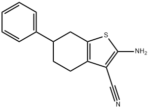 2-氨基-6-苯基-4,5,6,7-四氢苯并噻吩-3-甲腈 结构式