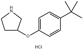 3-[4-(TERT-BUTYL)PHENOXY]PYRROLIDINE HYDROCHLORIDE 结构式