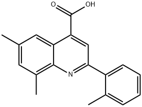 6,8-二甲基-2-(2-甲基苯基)-喹啉-4-羧酸 结构式