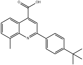 2-(4-叔丁基苯基)-8-甲基-喹啉-4-羧酸 结构式