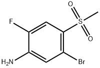 5-BROMO-2-FLUORO-4-METHYLSULFONYLANILINE 结构式