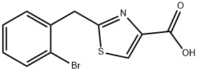2-(2-bromobenzyl)-1,3-thiazole-4-carboxylic acid 结构式